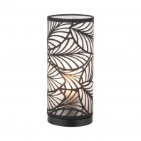 Mercator-Freya Table Lamp - Linen Shade with Laser Cut Patterned